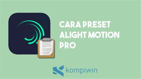 Preset Alight Motion Pro terbaik untuk video luar biasa
